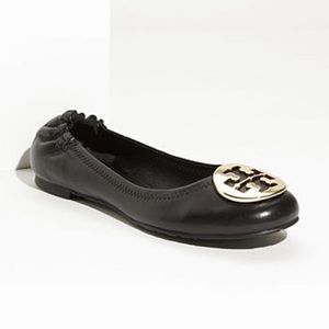 Tory Burch Black/Gold Classic Reva Ballet Flats - barely worn, almost new